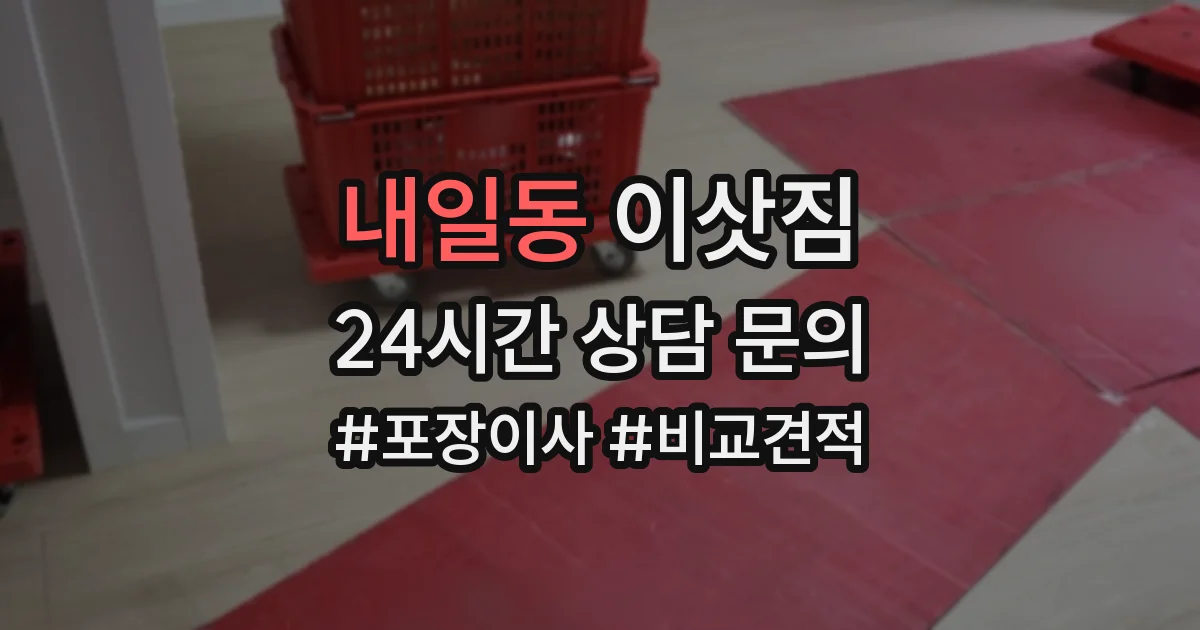 내일동 이삿짐