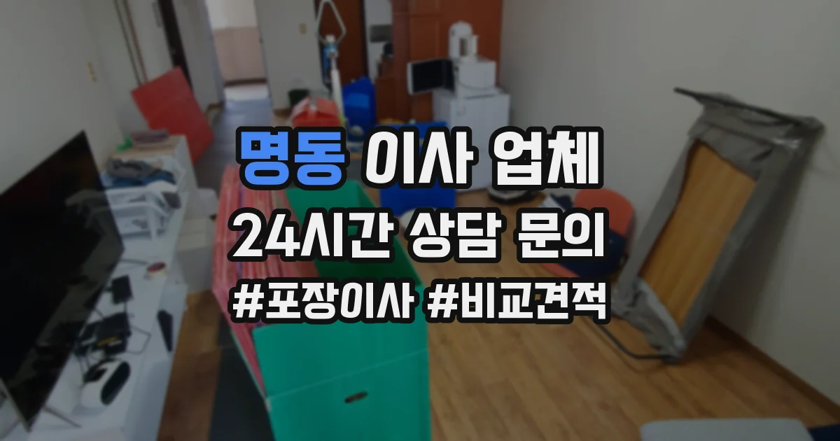명동 이사 업체
