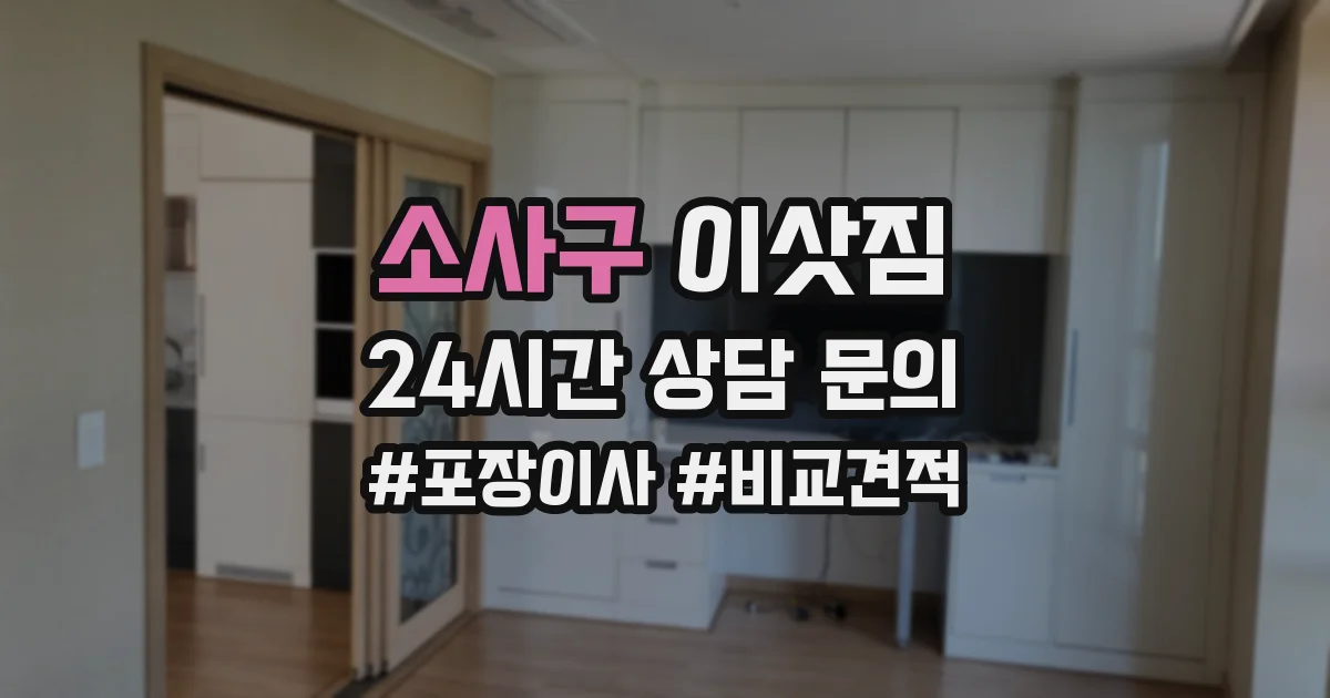소사구 이삿짐