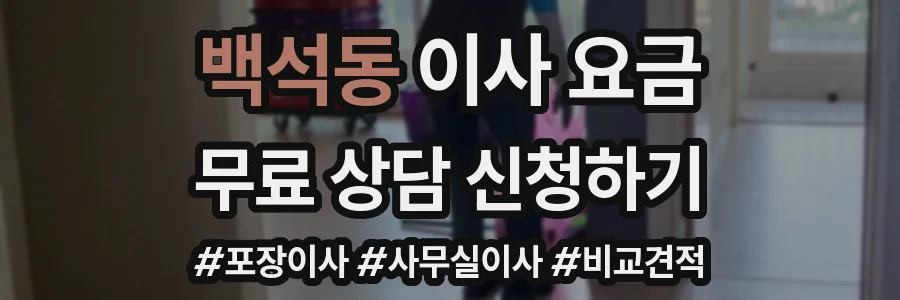 백석동 이사 요금