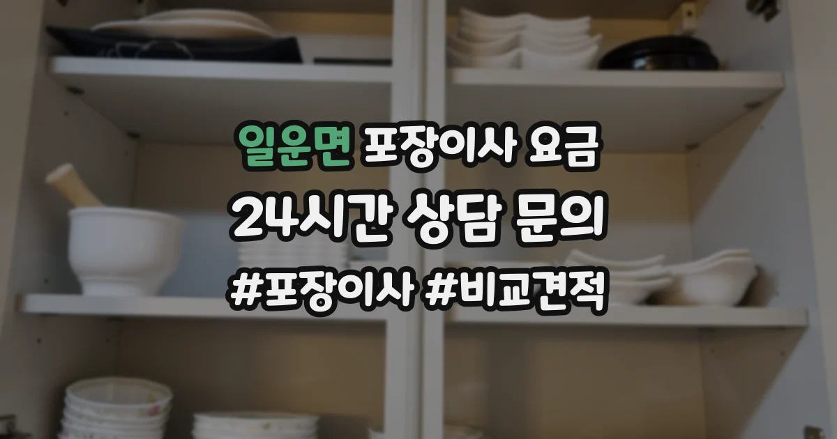 일운면 포장이사 요금