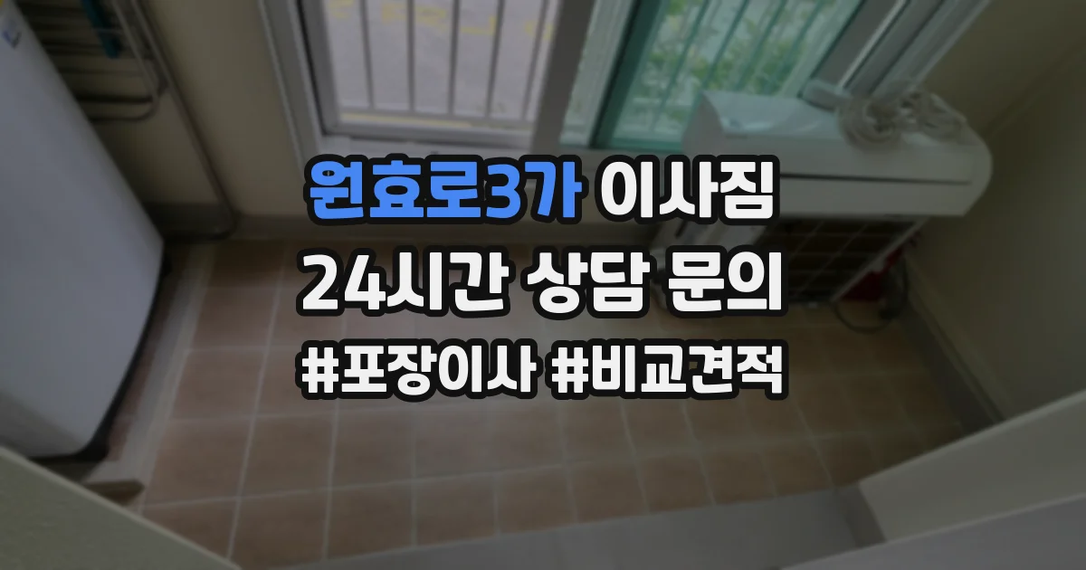 원효로3가 이사짐