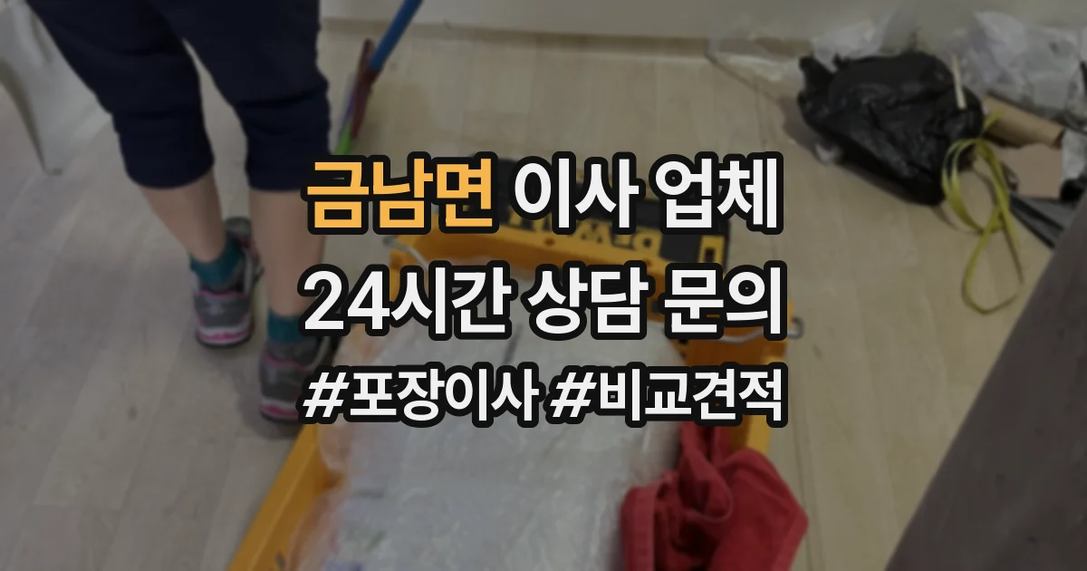 금남면 이사 업체