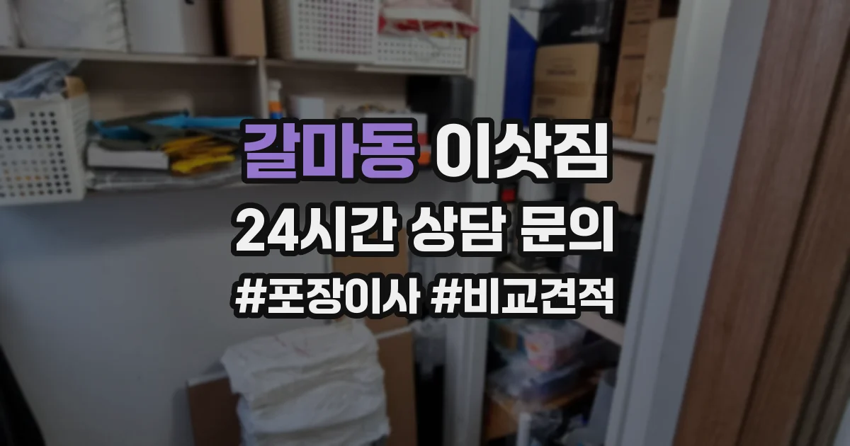 갈마동 이삿짐