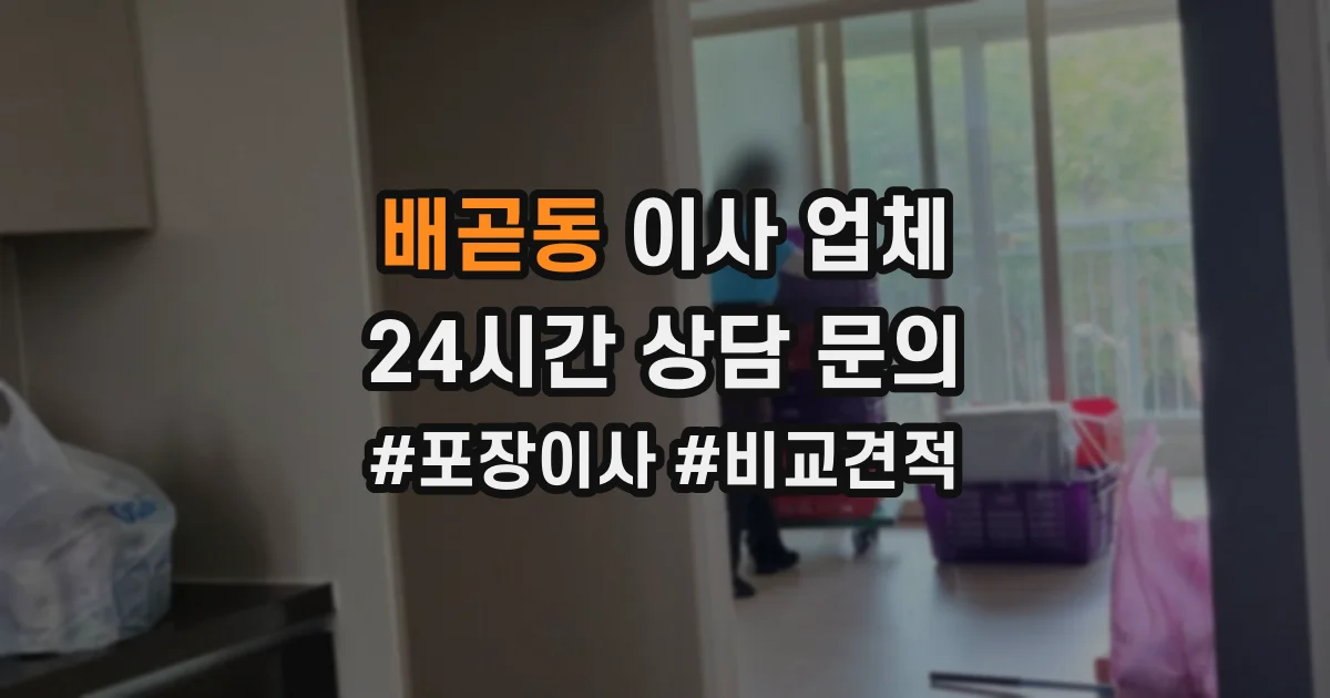 배곧동 이사 업체