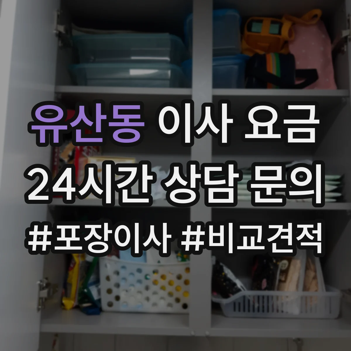 유산동 이사 요금