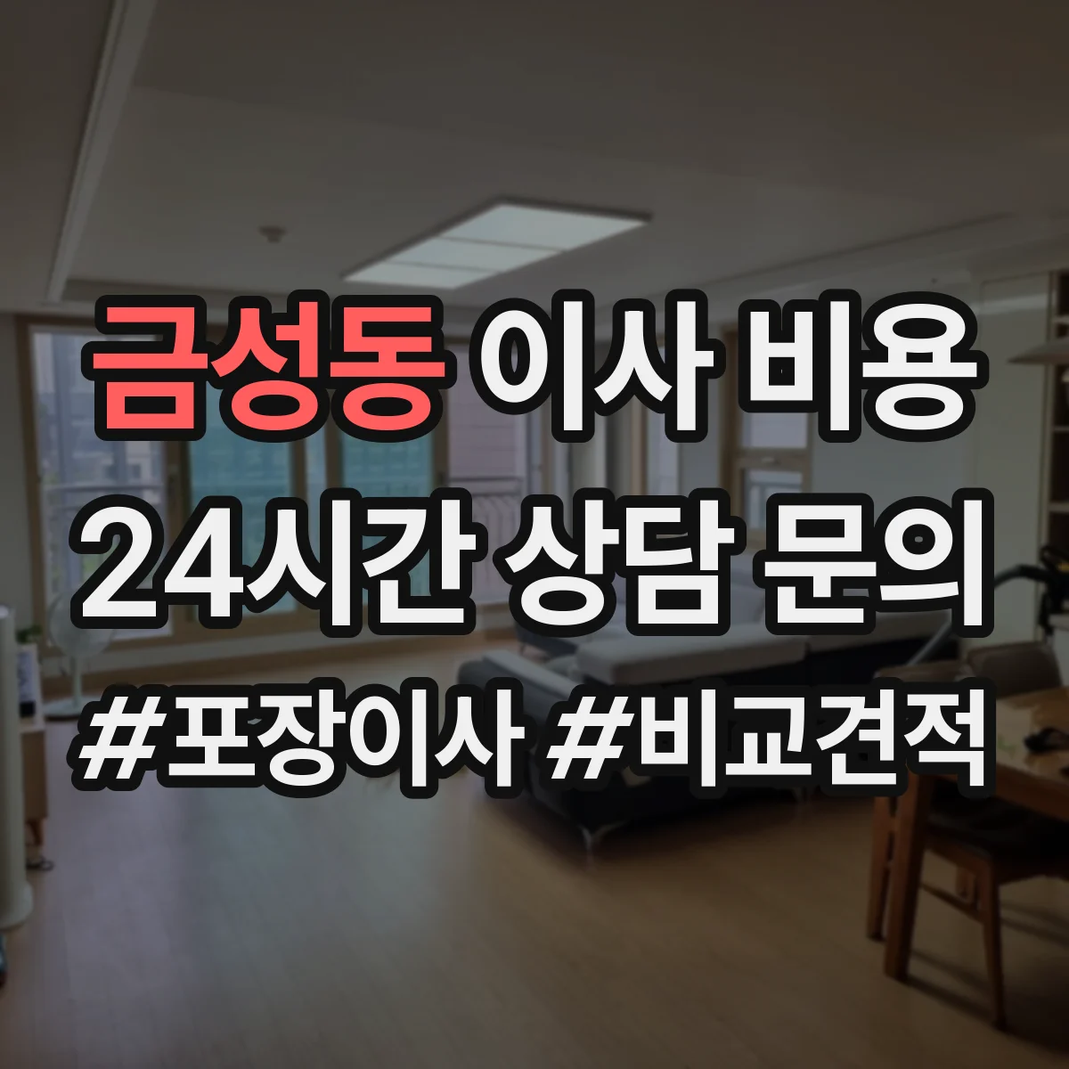 금성동 이사 비용