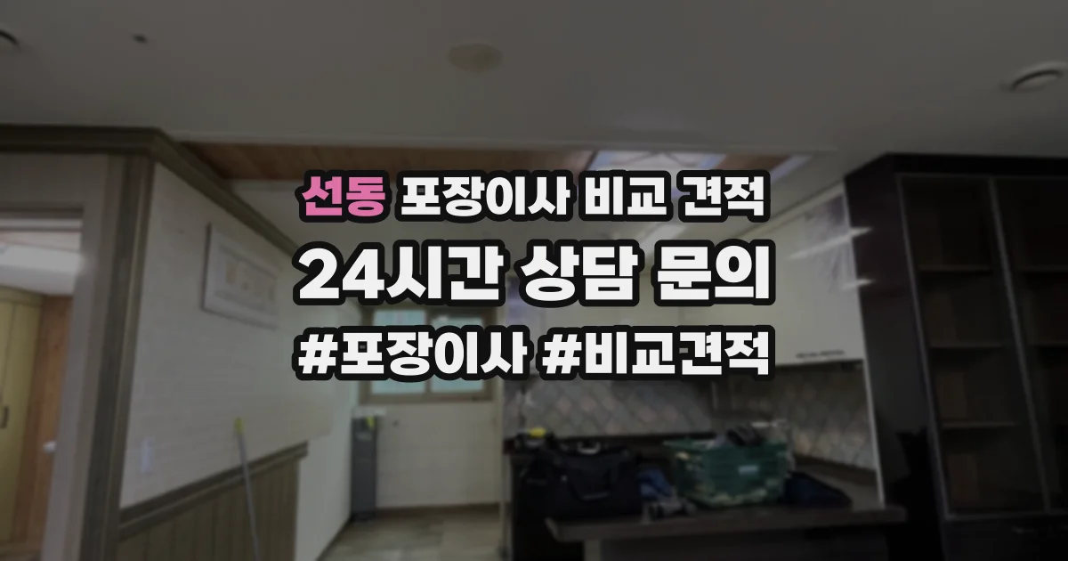 선동 포장이사 비교 견적