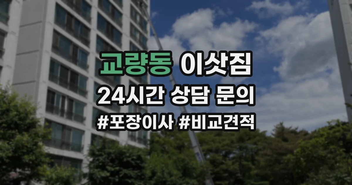 교량동 이삿짐