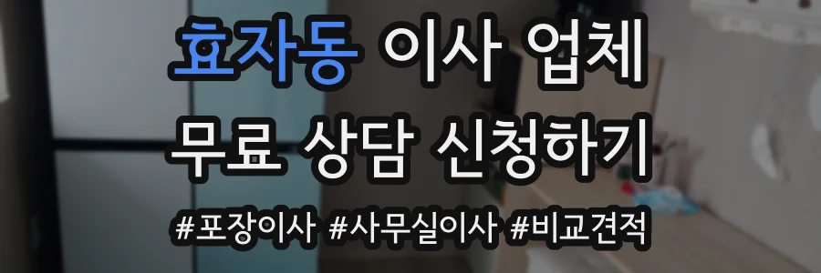 효자동 이사 업체