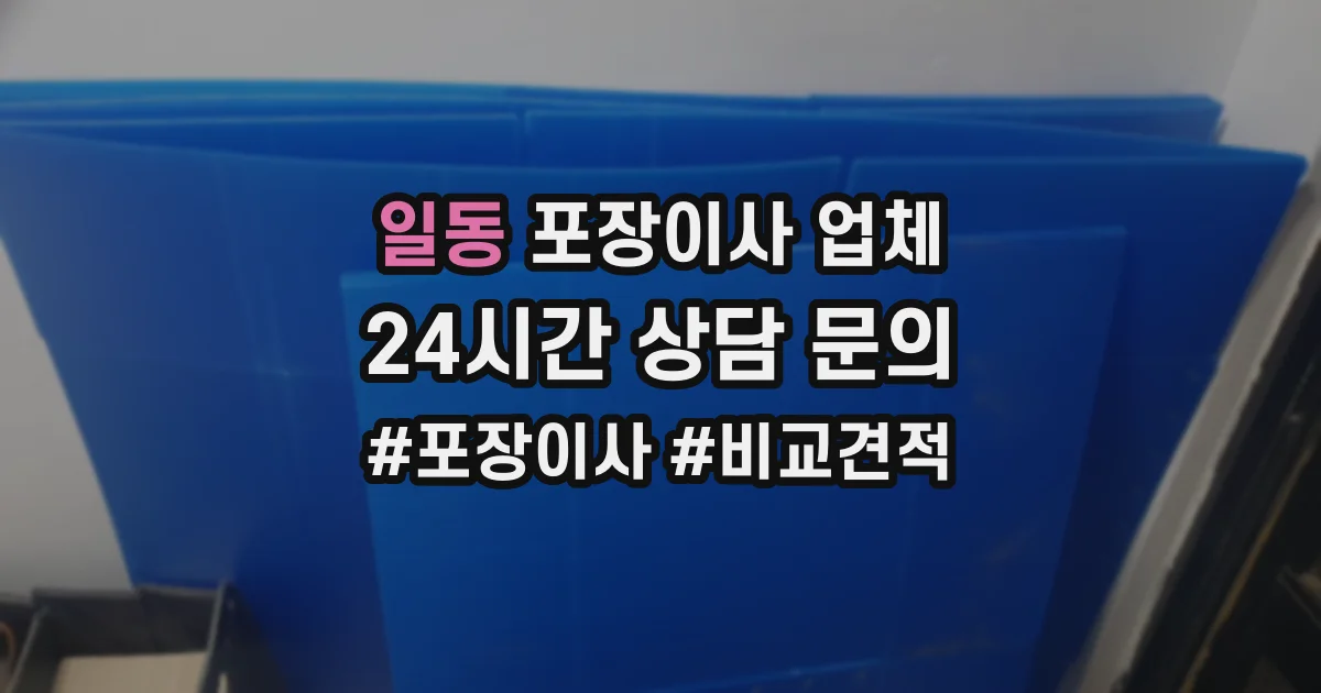 일동 포장이사 업체