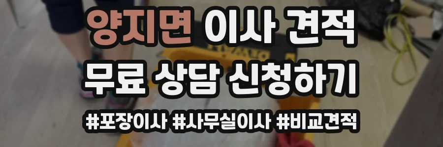 양지면 이사 견적