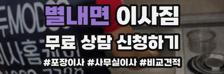 별내면 이사짐
