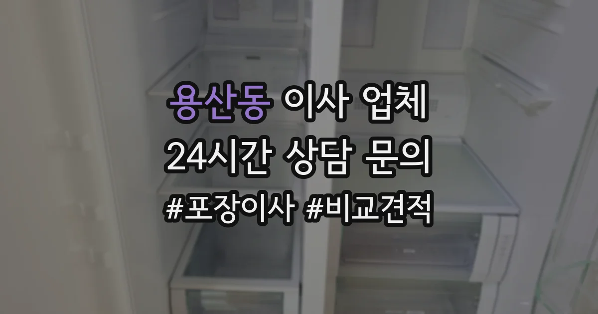 용산동 이사 업체