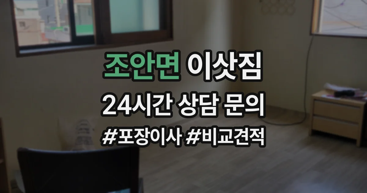조안면 이삿짐