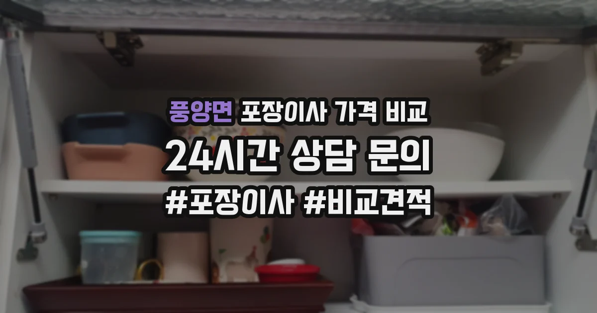 풍양면 포장이사 가격 비교