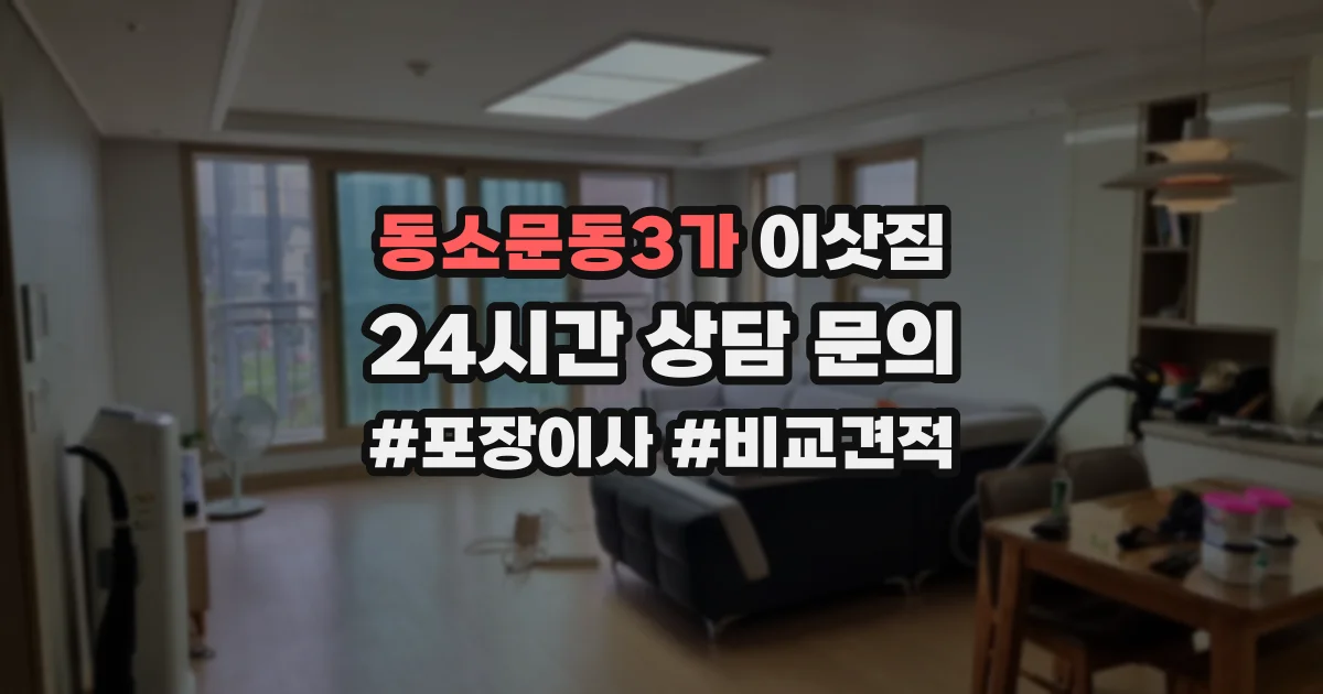 동소문동3가 이삿짐