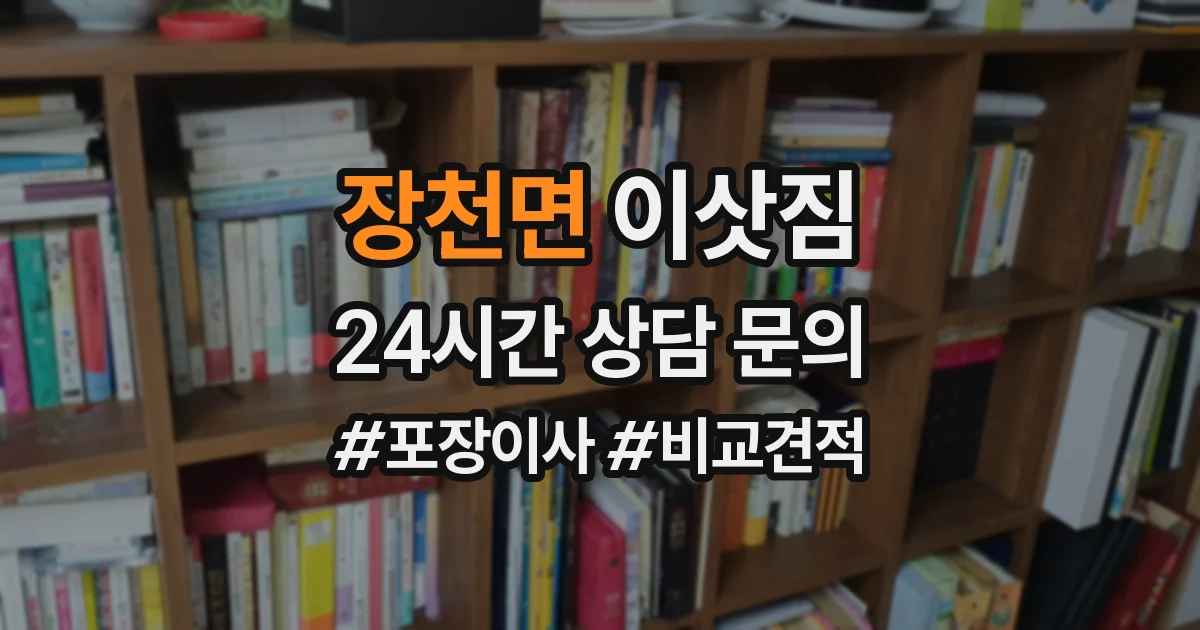 장천면 이삿짐
