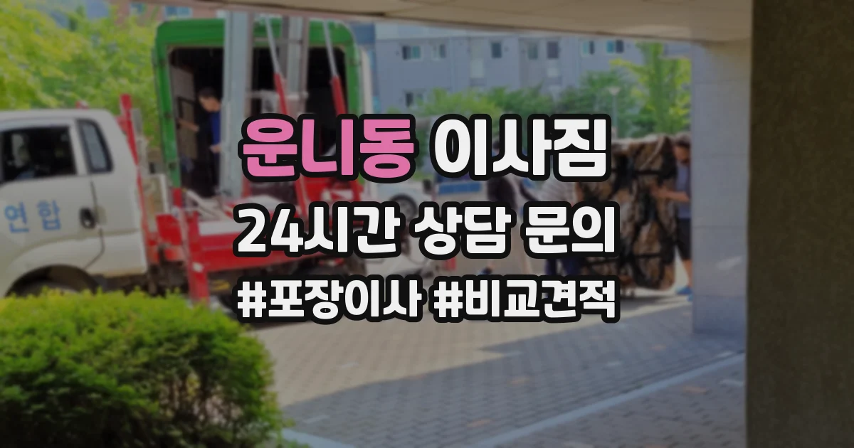 운니동 이사짐
