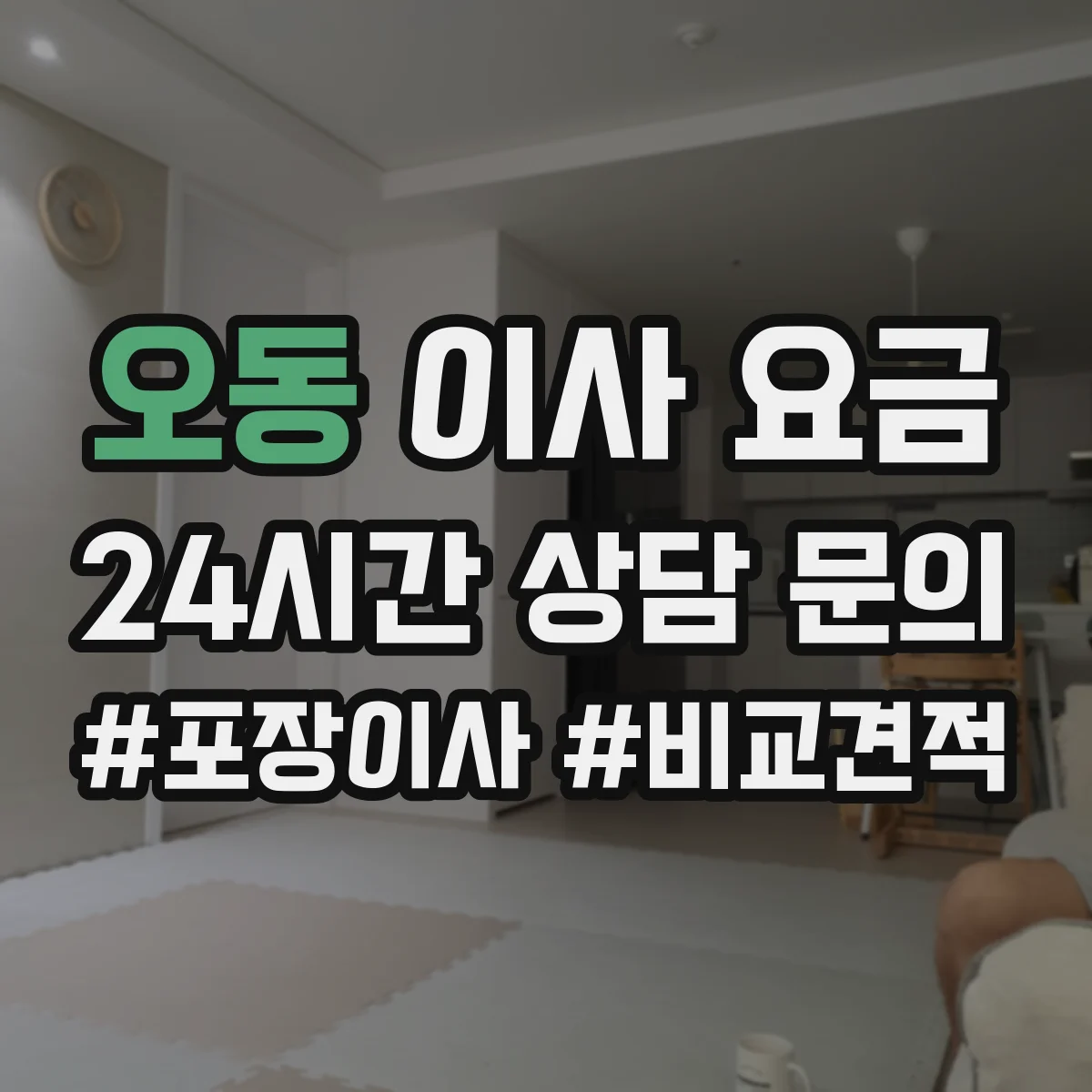 오동 이사 요금