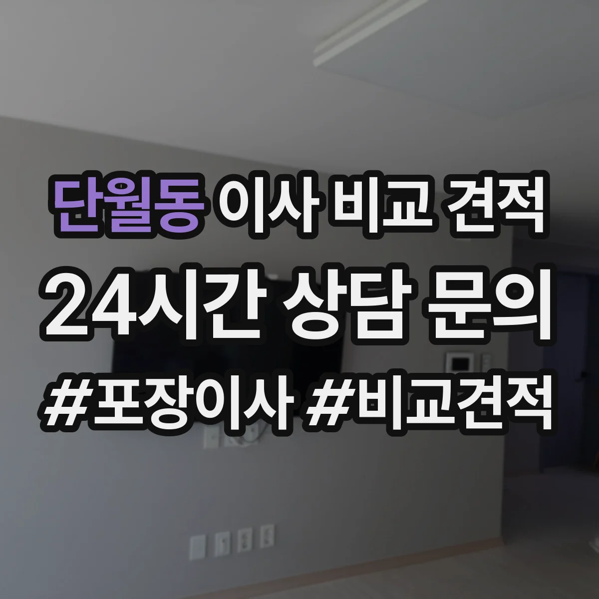 단월동 이사 비교 견적