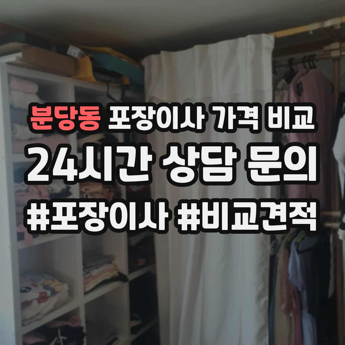 분당동 포장이사 가격 비교