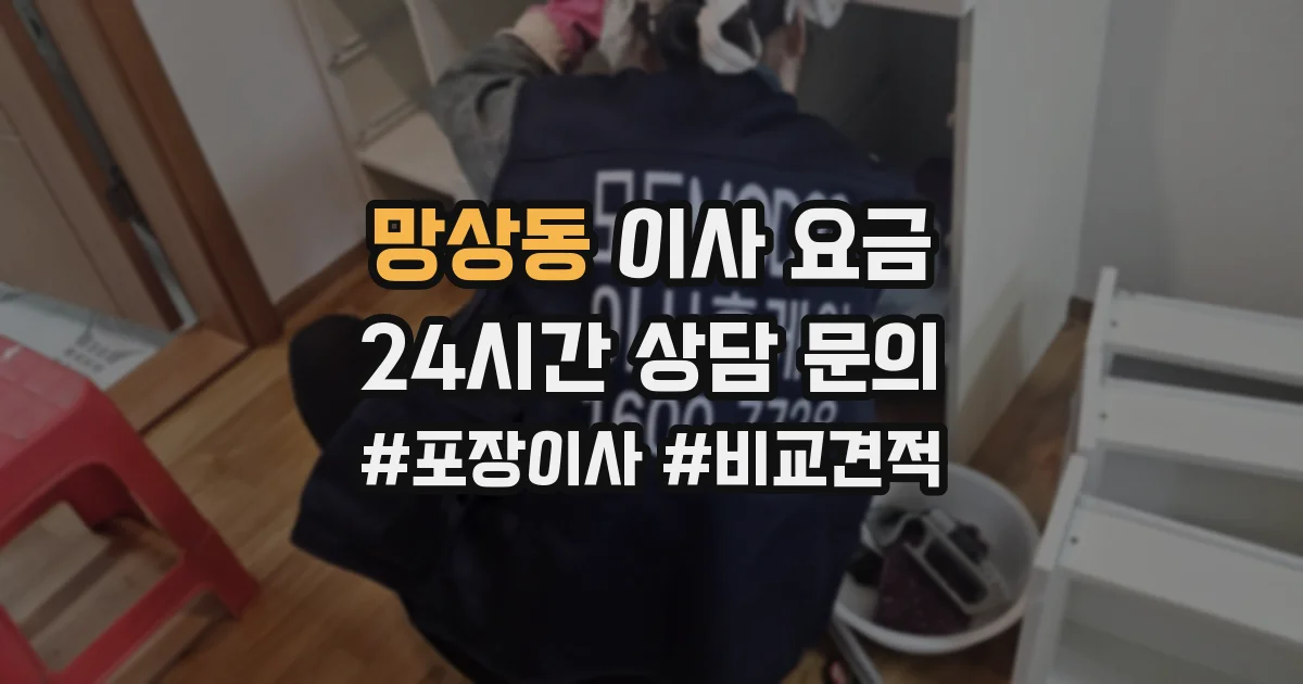 망상동 이사 요금