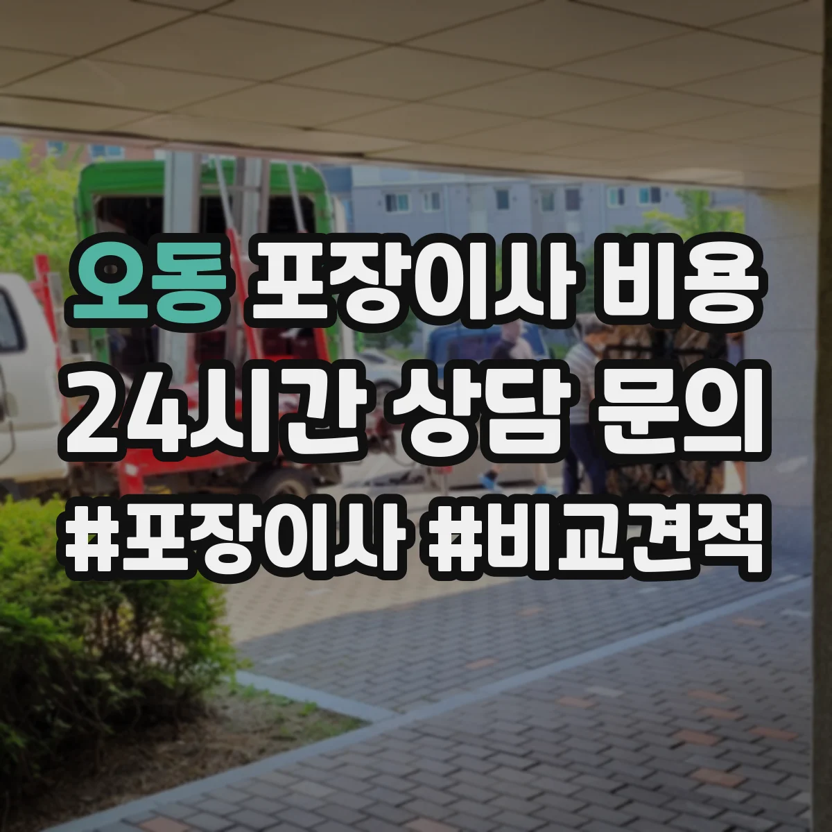 오동 포장이사 비용
