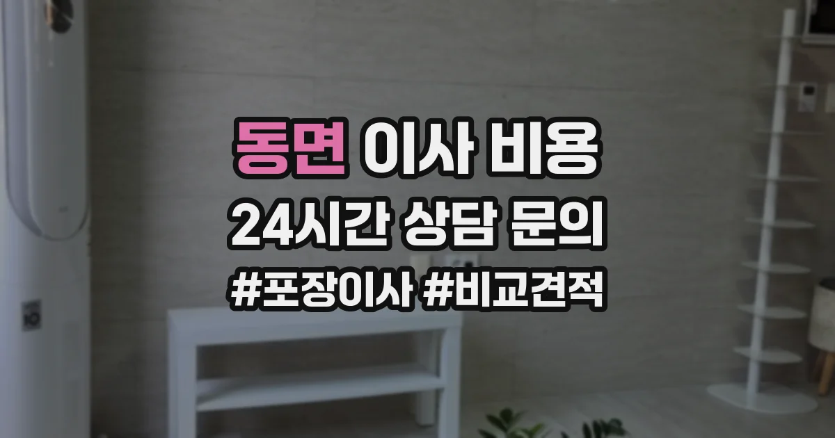 동면 이사 비용