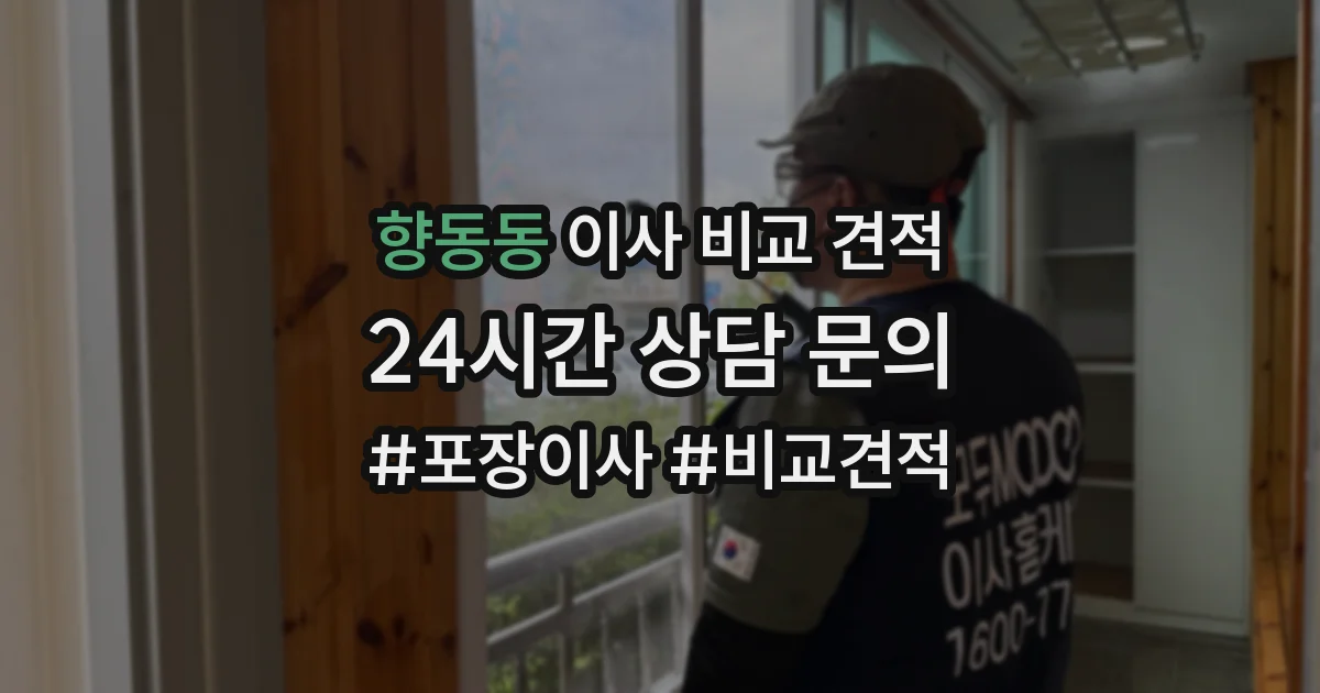 향동동 이사 비교 견적