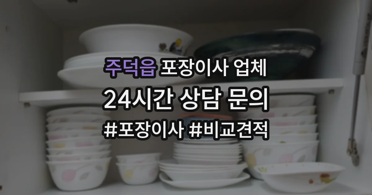 주덕읍 포장이사 업체