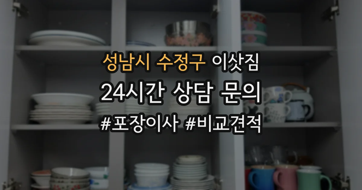 성남시 수정구 이삿짐