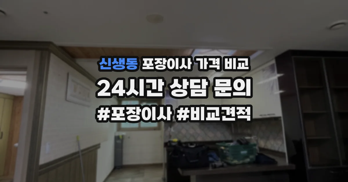 신생동 포장이사 가격 비교