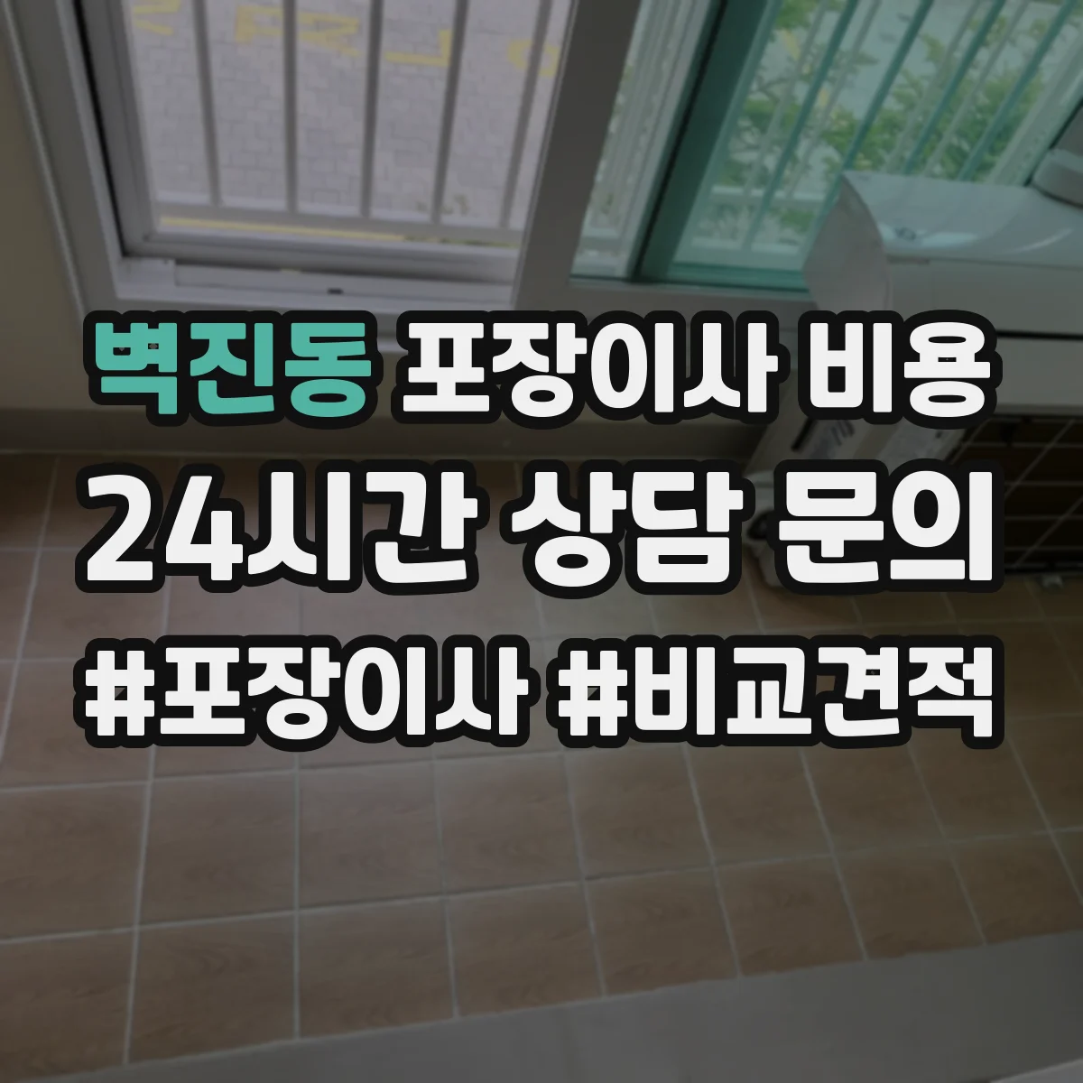 벽진동 포장이사 비용