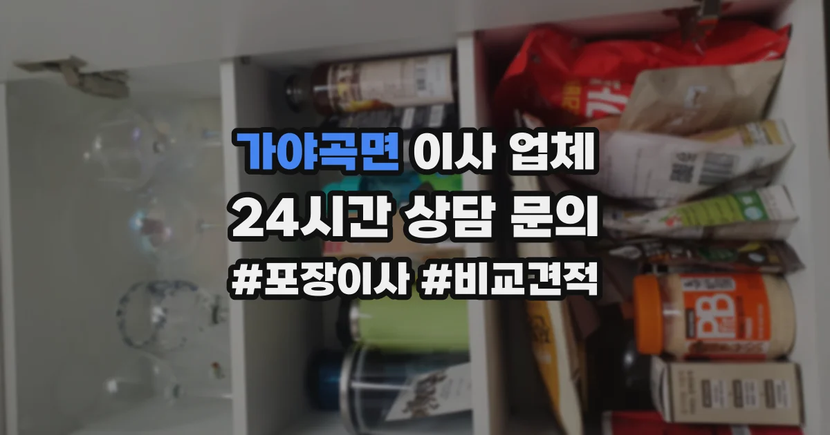 가야곡면 이사 업체
