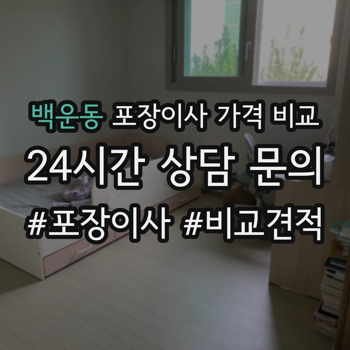 백운동 포장이사 가격 비교
