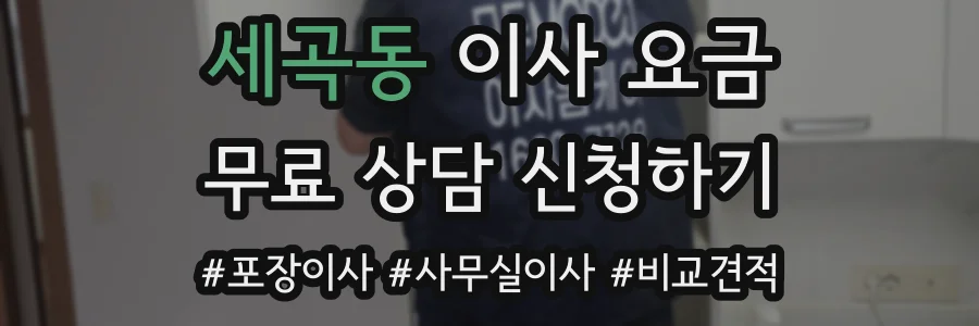 세곡동 이사 요금