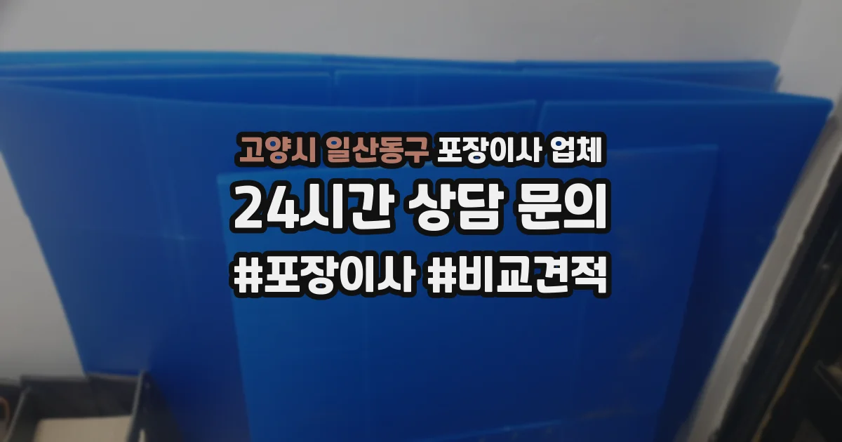 고양시 일산동구 포장이사 업체