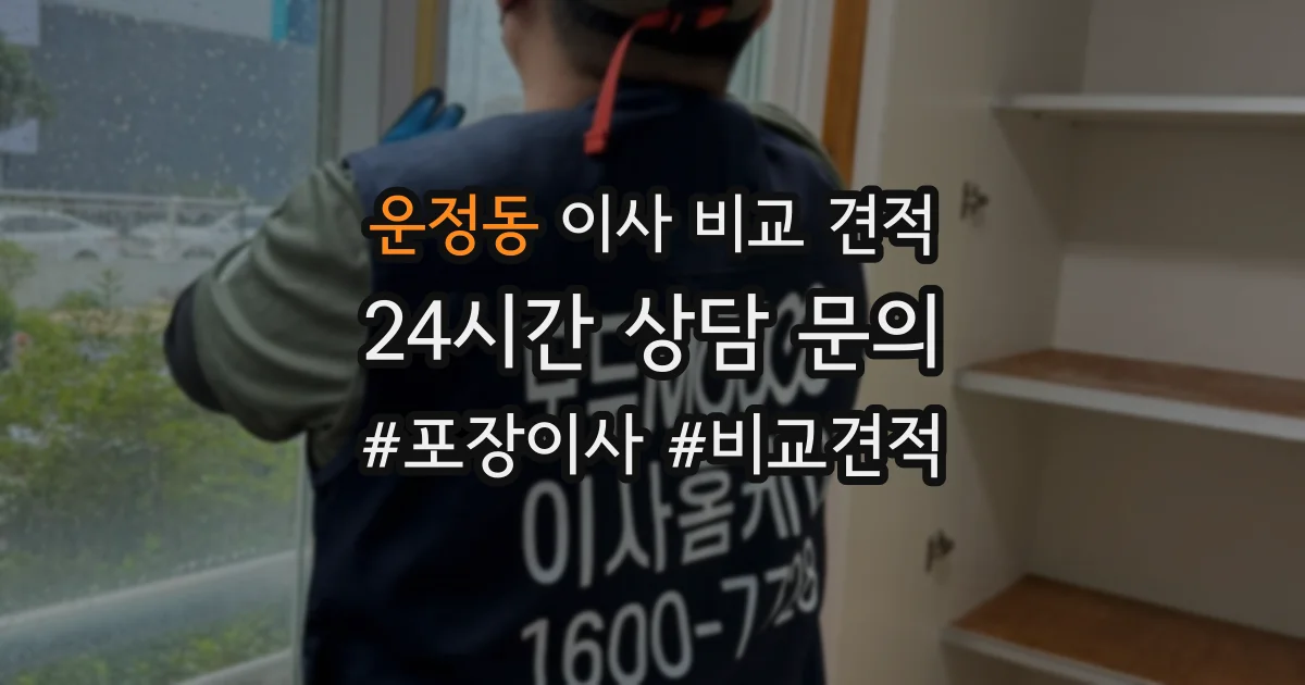 운정동 이사 비교 견적