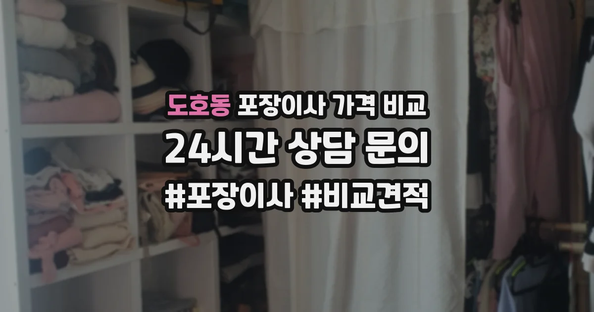 도호동 포장이사 가격 비교
