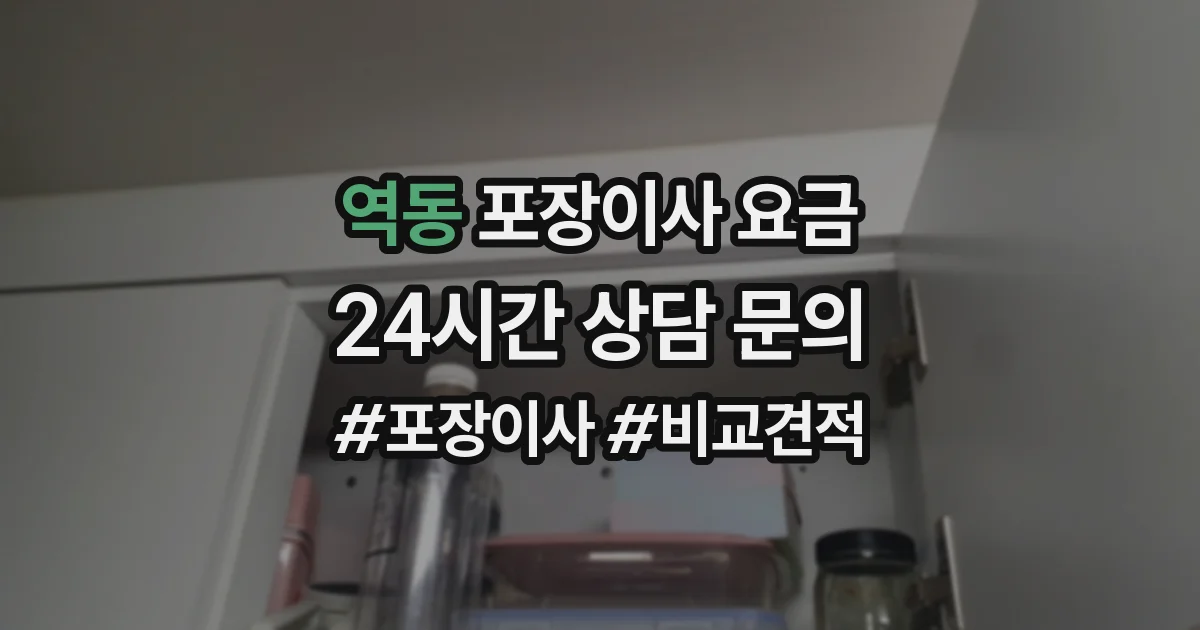 역동 포장이사 요금