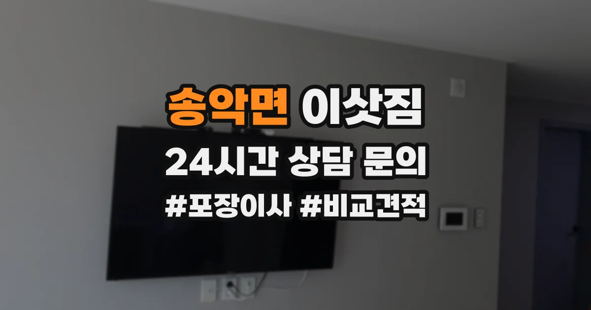 송악면 이삿짐