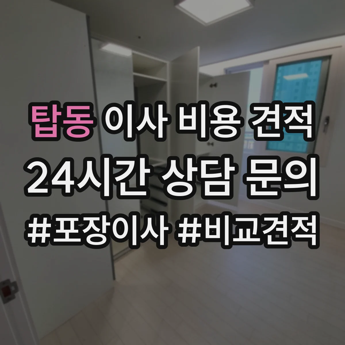 탑동 이사 비용 견적