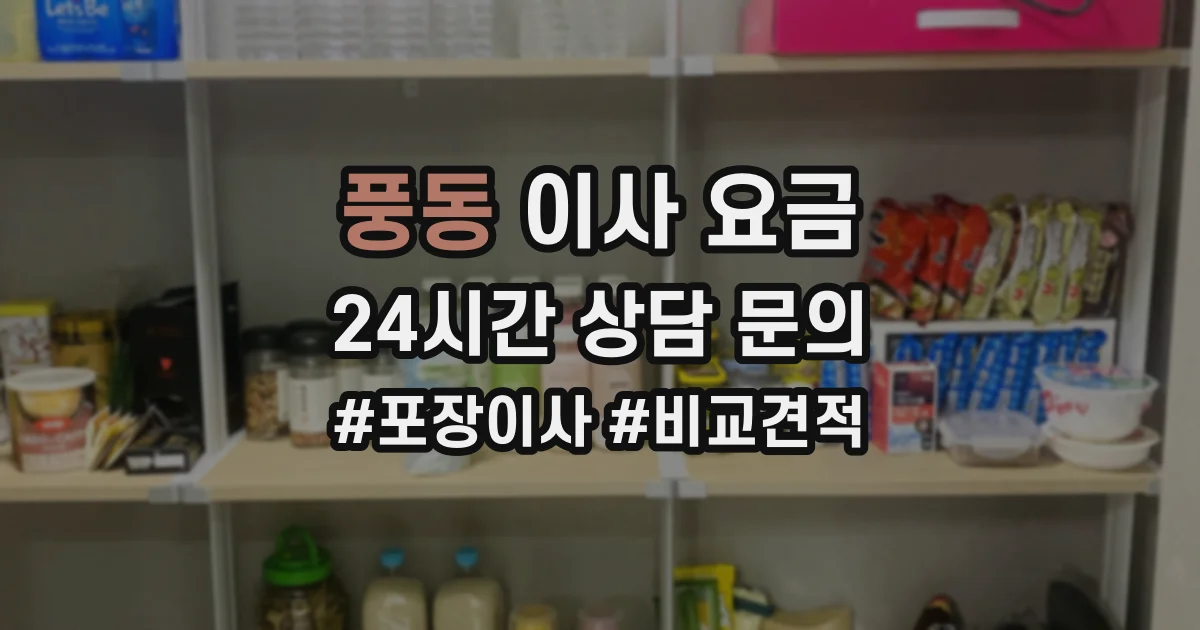 풍동 이사 요금