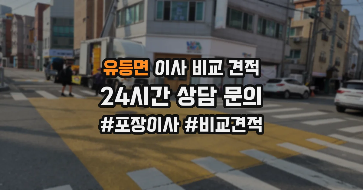 유등면 이사 비교 견적