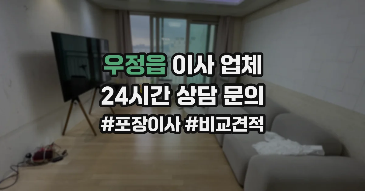 우정읍 이사 업체