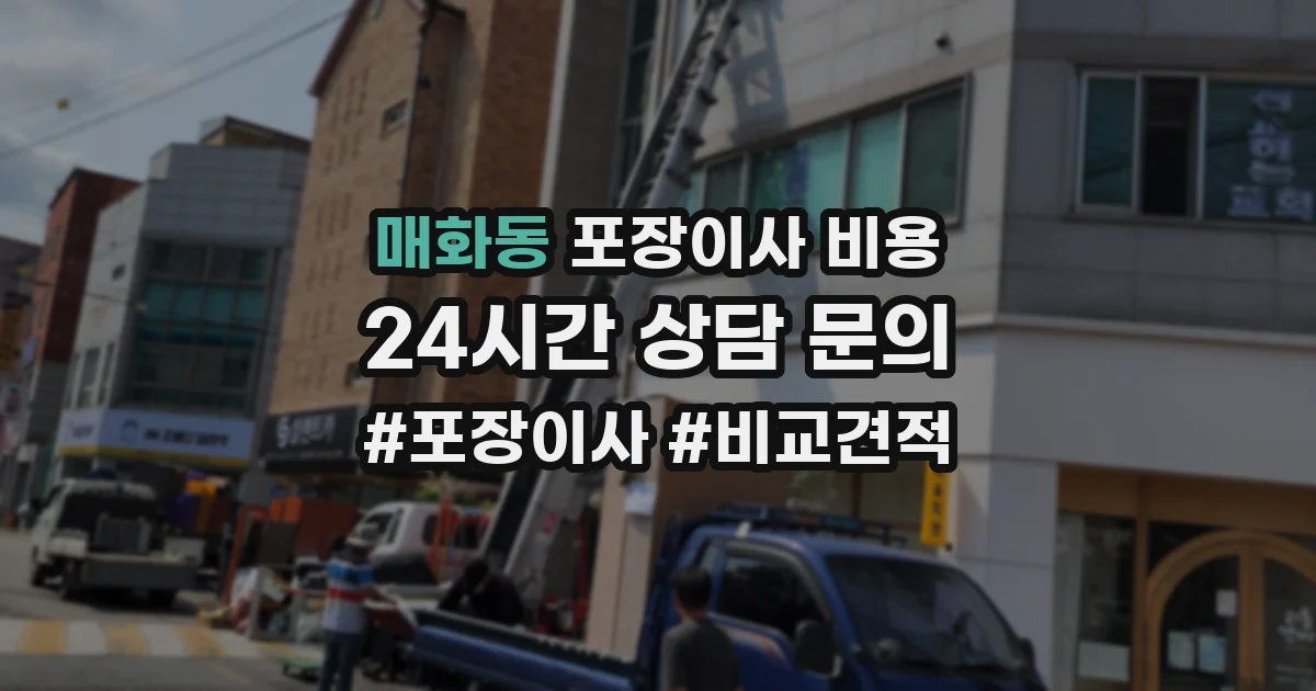 매화동 포장이사 비용