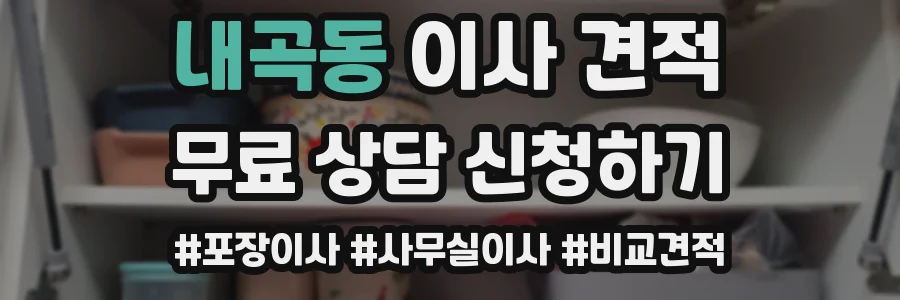 내곡동 이사 견적