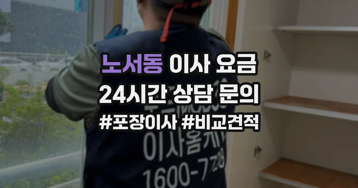 노서동 이사 요금