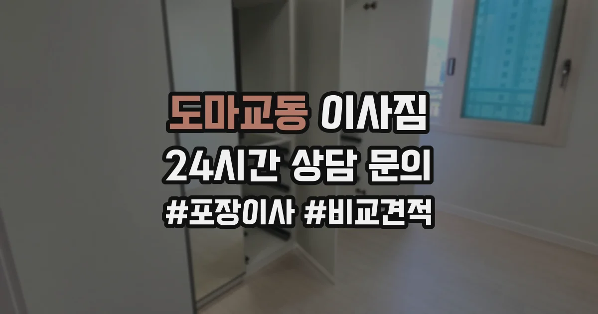 도마교동 이사짐